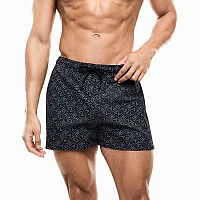 МЪЖКИ ПЛУВНИ ШОРТИ EA7 EMPORIO ARMANI 7M001677-MC429 BW M GRAPHIC DIAGONAL MONOGRAM BOXER ЧЕРНИ
