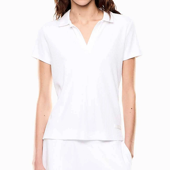 ДАМСКА ТЕНИСКА EA7 EMPORIO ARMANI 7W000490-U0002 COSTA SMERALDA W RIBBED POLO SS БЯЛА