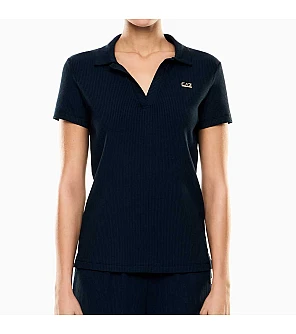 ДАМСКА ТЕНИСКА EA7 EMPORIO ARMANI 7W000490-UB102 COSTA SMERALDA W RIBBED POLO SS ТЪМНОСИНЯ