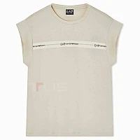 ДАМСКА ТЕНИСКА EA7 EMPORIO ARMANI 7W000958-U1088 LOGO SERIES TAPE W REGULAR TEE SS БЕЖОВА