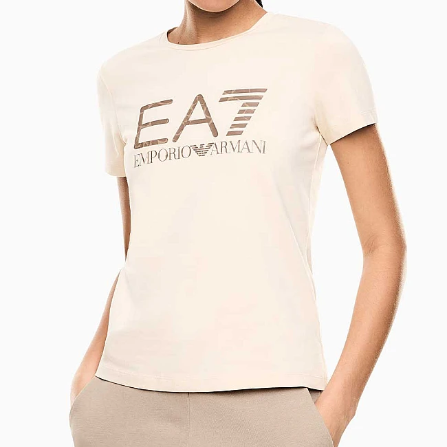 ДАМСКА ТЕНИСКА EA7 EMPORIO ARMANI 7W000993-U1088 GRAPHIC SERIES W TEE SS ANIMALIER БЕЖОВА