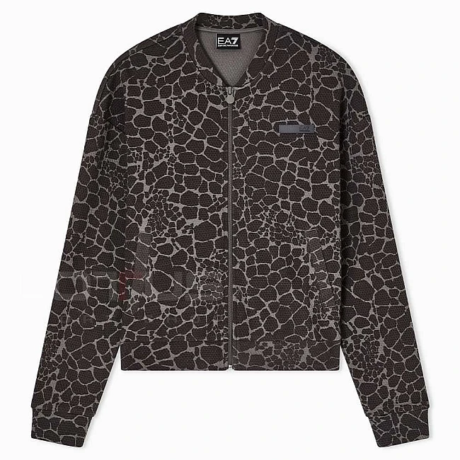 ДАМСКО ГОРНИЩЕ EA7 EMPORIO ARMANI 7W000994-F8181 GRAPHIC SERIES W T-TOP FZ ANIMALIER СИВО
