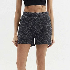 ДАМСКИ КЪСИ ПАНТАЛОНИ EA7 EMPORIO ARMANI 7W000997-F8181 GRAPHIC SERIES W SHORTS ANIMALIER СИВИ