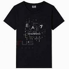 ДАМСКА ТЕНИСКА EA7 EMPORIO ARMANI 7W001097-UC001 LOGO SERIES W TEE SS LETTERS CROSSOVER ЧЕРНА