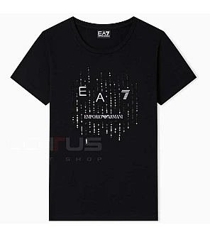 ДАМСКА ТЕНИСКА EA7 EMPORIO ARMANI 7W001097-UC001 LOGO SERIES W TEE SS LETTERS CROSSOVER ЧЕРНА