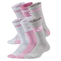 ЧОРАПИ NIKE CK7302-905 ED CSH CREW 6P - 144 GFX2 БЕЛИ/РОЗОВИ/СИВИ