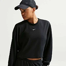 ДАМСКА БЛУЗА NIKE IF0228-010 NSW CHILL FT CREW ЧЕРНА