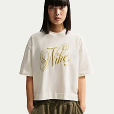 ДАМСКА ТЕНИСКА NIKE IH7607-133 NSW SS TEE BOXY SCRIPT КРЕМАВА