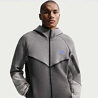МЪЖКО ГОРНИЩЕ NIKE HV0949-018 TCH FLC FZ WR HOODIE ГРАФИТЕНО СИВО