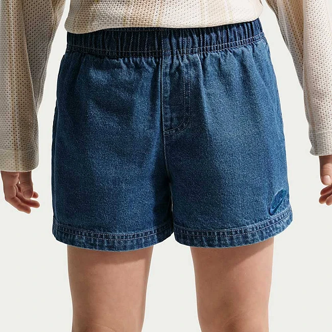 ДЕТСКИ КЪСИ ПАНТАЛОНИ ЗА МОМИЧЕ NIKE IF2307-435 NSW DENIM SHORT ТЪМНОСИНИ