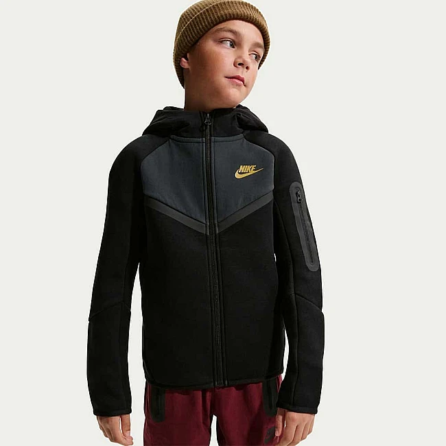 ДЕТСКО ГОРНИЩЕ ЗА МОМЧЕ NIKE IO1285-010 NSW TCH FLC MIX FZ ЧЕРНО