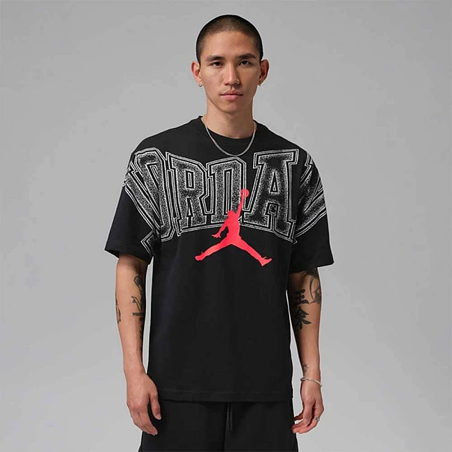 МЪЖКА ТЕНИСКА NIKE IQ0708-010 JORDAN NEW STRETCH GFX SS CREW ЧЕРНА