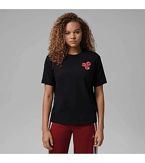 ДАМСКА ТЕНИСКА NIKE IF0797-010 JORDAN FLT SS GF GFX TEE KISS ЧЕРНА