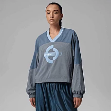 ДАМСКА БЛУЗА NIKE IF1077-422 JORDAN BRK LS WOVEN PO GFX СИНЯ