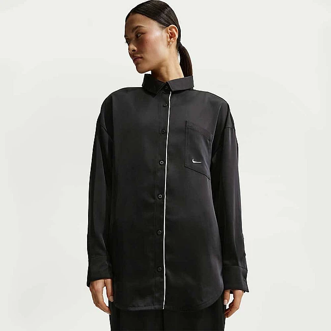 ДАМСКО ГОРНИЩЕ NIKE IM0575-010 NSW OFFLN WVN STN LS TOP ЧЕРНО