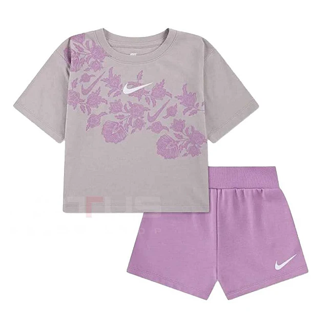 ДЕТСКИ СПОРТЕН ЕКИП ЗА МОМИЧЕ NIKE 36N832-P64 LACE IT UP FT SHORT SET РОЗОВ
