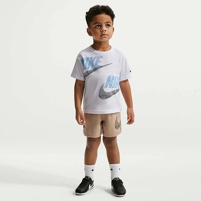 БЕБЕШКИ СПОРТЕН ЕКИП ЗА МОМЧЕ NIKE 76N737-X0L NSW ITZ RELAXED JERSEY SET БЯЛ/БЕЖОВ