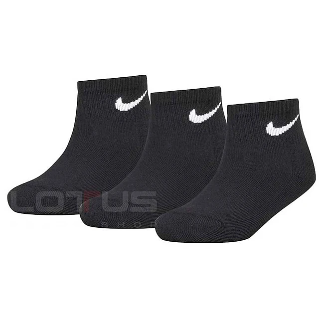ДЕТСКИ ЧОРАПИ NIKE UN0026-023 BASIC PACK QTR 3PK ЧЕРНИ