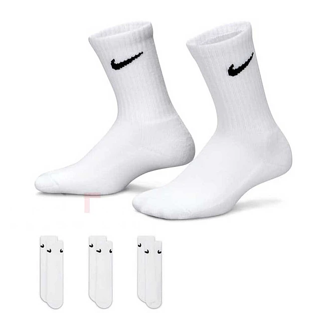 ДЕТСКИ ЧОРАПИ NIKE UN0027-001 BASIC PACK CREW 3PK БЕЛИ