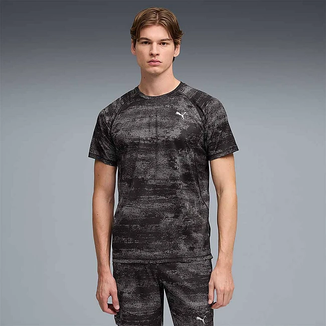 МЪЖКА ТЕНИСКА PUMA 52841501 RUN VELOCITY AOP TEE ЧЕРНА