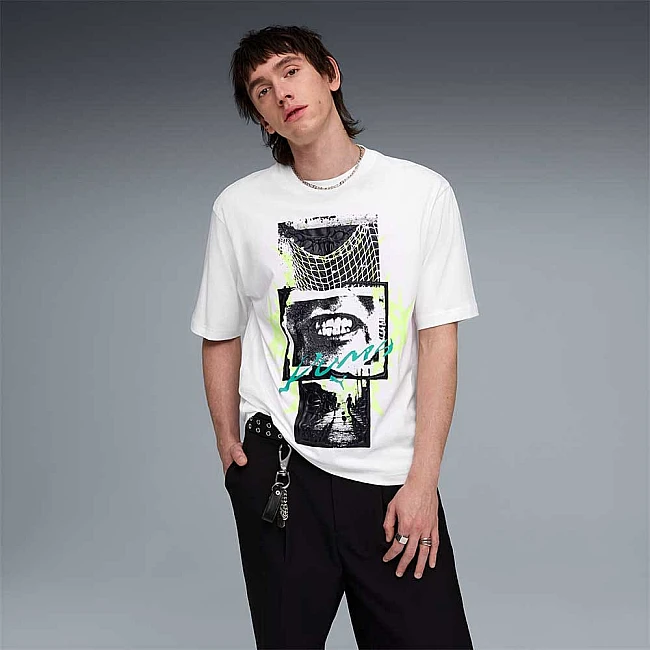 МЪЖКА ТЕНИСКА PUMA 63442302 PUMATECH-X GRAPHIC BOXY БЯЛА