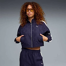 ДАМСКО ГОРНИЩЕ PUMA 63456164 T7 JACQUARDED WOVEN JCKT ТЪМНОЛИЛАВО