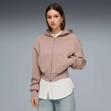 ДАМСКО ГОРНИЩЕ PUMA 63457188 PUMATECH SENSE FZ HOODIE DK БЕЖОВО