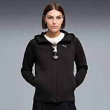 ДАМСКО ГОРНИЩЕ PUMA 69189801 EVOSTRIPE FULL-ZIP HOODIE DK ЧЕРНО