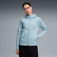 ДАМСКО ГОРНИЩЕ PUMA 69189847 EVOSTRIPE FULL-ZIP HOODIE DK СВЕТЛОСИНЬО