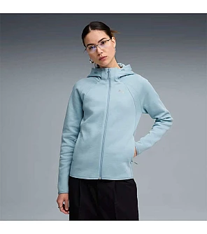 ДАМСКО ГОРНИЩЕ PUMA 69189847 EVOSTRIPE FULL-ZIP HOODIE DK СВЕТЛОСИНЬО