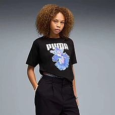ДАМСКА ТЕНИСКА PUMA 69190801 GRAPHICS RELAXED TEE ЧЕРНА