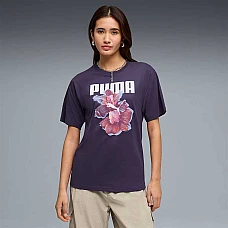 ДАМСКА ТЕНИСКА PUMA 69190864 GRAPHICS RELAXED TEE ТЪМНОЛИЛАВА