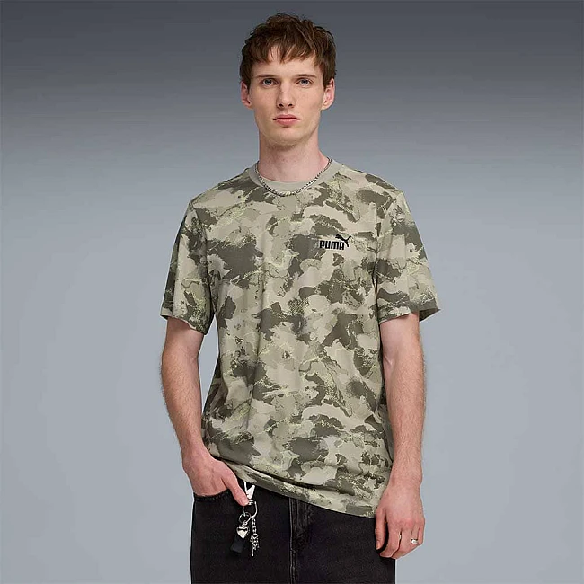 МЪЖКА ТЕНИСКА PUMA 69203561 CAMO AOP TEE БЕЖОВА/ЗЕЛЕНА