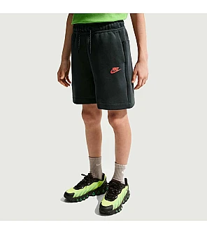 ДЕТСКИ КЪСИ ПАНТАЛОНИ ЗА МОМЧЕ NIKE HV1196-061 NSW TCH FLC SHORT PD ТЪМНОСИВИ
