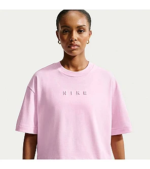 ДАМСКА ТЕНИСКА NIKE HV4955-663 NSW LUXE SS TEE BOXY РОЗОВА
