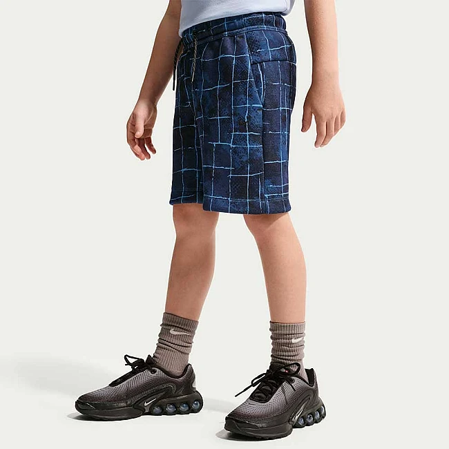 ДЕТСКИ КЪСИ ПАНТАЛОНИ ЗА МОМЧЕ NIKE IF2838-402 NSW TCH FLC SHORT AOP СИНИ