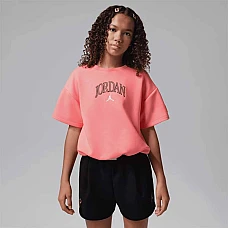 ДЕТСКА ТЕНИСКА ЗА МОМИЧЕ NIKE 45F622-AB3 JORDAN FLOWER OF FRIENDSHIP KNIT КОРАЛОВА