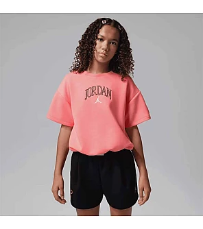 ДЕТСКА ТЕНИСКА ЗА МОМИЧЕ NIKE 45F622-AB3 JORDAN FLOWER OF FRIENDSHIP KNIT КОРАЛОВА