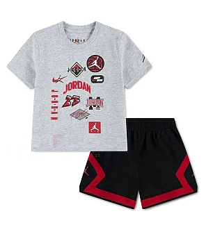 БЕБЕШКИ СПОРТЕН ЕКИП ЗА МОМЧЕ NIKE 75F561-023 JORDAN DYNASTY MESH PATCH SET СИВ/ЧЕРЕН