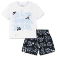 БЕБЕШКИ СПОРТЕН ЕКИП ЗА МОМЧЕ NIKE 75F656-023 JORDAN AOP MOVEMENT LINES SHORT S БЯЛ/ЧЕРЕН