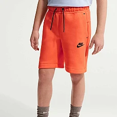 ДЕТСКИ КЪСИ ПАНТАЛОНИ ЗА МОМЧЕ NIKE HV1196-842 NSW TCH FLC SHORT PD ОРАНЖЕВИ