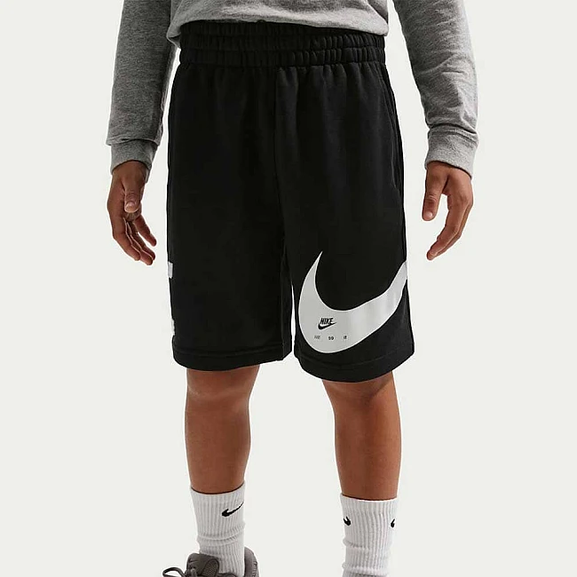 ДЕТСКИ КЪСИ ПАНТАЛОНИ ЗА МОМЧЕ NIKE IF2752-010 NSW CLUB FT SHORT BRAND NG ЧЕРНИ