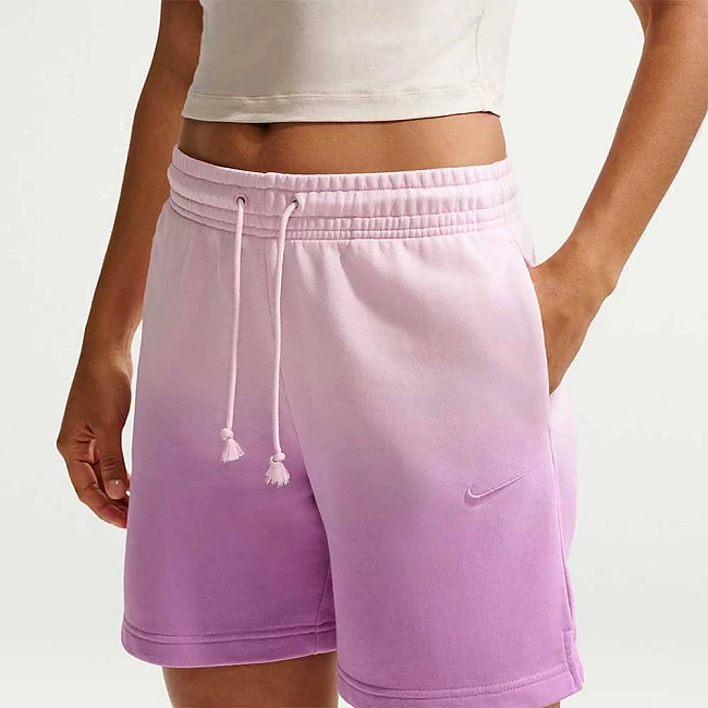 ДАМСКИ КЪСИ ПАНТАЛОНИ NIKE IF7370-663 NSW PHNX FLC MR DIP SHORT РОЗОВИ