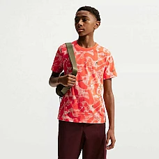 ДЕТСКА ТЕНИСКА ЗА МОМЧЕ NIKE II0458-842 NSW TEE HBR AOP ОРАНЖЕВА