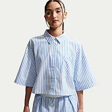 ДАМСКА ТЕНИСКА NIKE II4228-435 NSW OFFLN WVN PPLN STRP SS СИНЯ