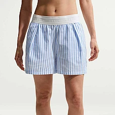 ДАМСКИ КЪСИ ПАНТАЛОНИ NIKE II4230-435 NSW OFFLN WVN PPLN STRP SHRT СИНИ