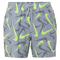 МЪЖКИ ПЛУВНИ ШОРТИ NIKE NESSG551-054 5IN BREAKER AOP TOSSED LOGO СИВИ