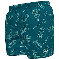 МЪЖКИ ПЛУВНИ ШОРТИ NIKE NESSG551-448 5IN BREAKER AOP TOSSED LOGO СИНЬО-ЗЕЛЕНИ