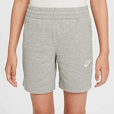 ДЕТСКИ КЪСИ ПАНТАЛОНИ ЗА МОМЧЕ NIKE FZ5512-063 NSW CLUB KNIT SHORT 6IN LBR СИВИ
