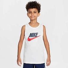 ДЕТСКИ ПОТНИК ЗА МОМЧЕ NIKE HM5843-100 NSW TANK TEE БЯЛ